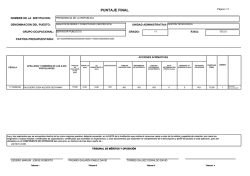 PUNTAJE FINAL - Presidencia de la Rep&uacute;blica del Ecuador