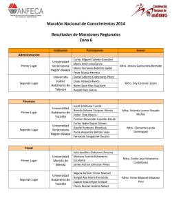 Marat&oacute;n Nacional de Conocimientos 2014 Resultados de - FCA