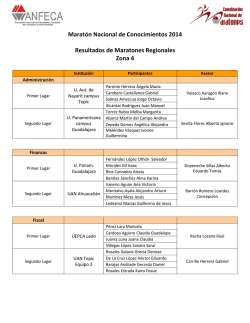 Marat&oacute;n Nacional de Conocimientos 2014 Resultados de - FCA