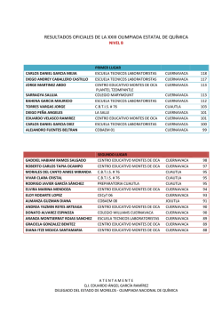 1o, 2o y 3er lugar Nivel B