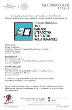 Resultados Benavides - Consejo Nacional para la Cultura y las Artes