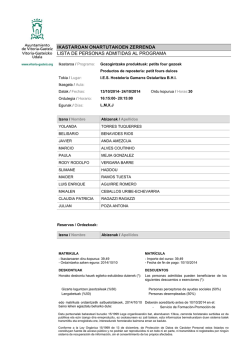 Onartutakoen zerrenda - Ayuntamiento de Vitoria-Gasteiz