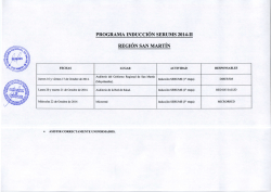 PROGRAMA INDUCCI&Oacute;N SERUMS 2014-II - DIRES SAN MARTIN
