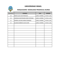 modalidad presencial diurno - Universidad Israel