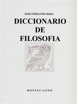 Diccionario de Filosof&iacute;a de Jos&eacute; Ferrater Mora, I