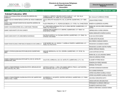 Directorio de Asociaciones Religiosas por Entidad Federativa