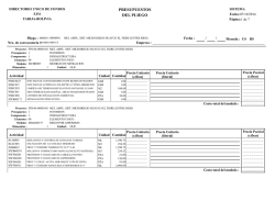 PRESUPUESTOS DEL PLIEGO