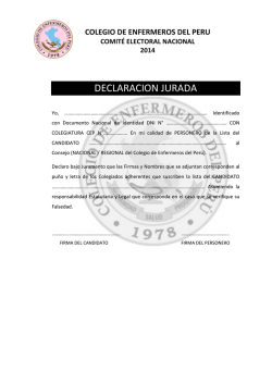 declaracion jurada - Colegio de Enfermeros del Per&uacute;