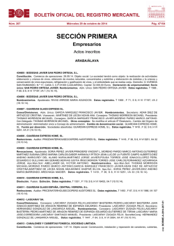 Actos de ARABA/&Aacute;LAVA del BORME n&uacute;m. 207 de 2014 - BOE.es