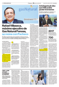 Rafael Villaseca, m&aacute;ximo ejecutivo de Gas Natural Fenosa
