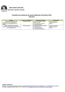 Ex&aacute;menes de grado - UAM Iztapalapa - Universidad Aut&oacute;noma
