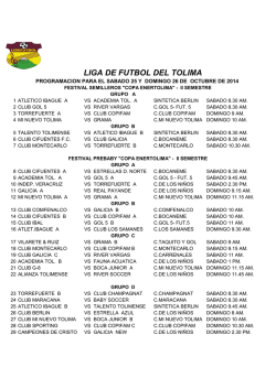 LIGA DE FUTBOL DEL TOLIMA - Liga de F&uacute;tbol del Tolima