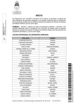 EDICTO - Ayuntamiento de Guardamar del Segura