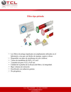 Filtro tipo pirinola