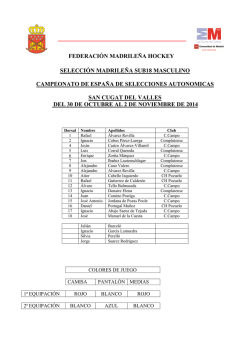 sub18masc 2014_web - Federacion Madrile&ntilde;a de Hockey