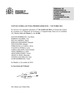 Temas Convocatoria - Ministerio de Econom&iacute;a y Competitividad