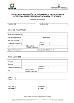 Descargue Formulario de Inscripci&oacute;n para Curso de - Senacsa