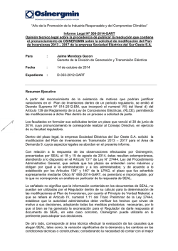 Informe Legal N&deg; 500-2014-GART - osinergmin
