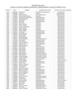 ministerio de salud planilla de pago de personal transitorio