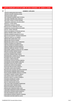 visita familiar 13h30 a 15h00 16 de octubre 2014