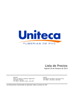 Lista de Precios - Uniteca