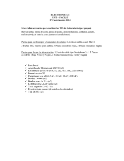 ELECTRONICA 1 UNT &ndash; FACEyT 2&deg; Cuatrimestre 2014 Materiales