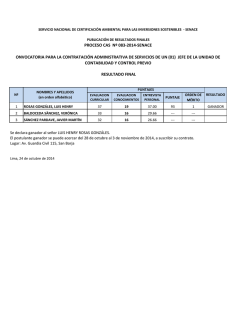 Resultados Finales. - Senace