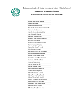 Descargar lista de alumnos - Departamento de Matem&aacute;tica Educativa