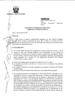 sentencia interlocutoria del tribunal constitucional asunto