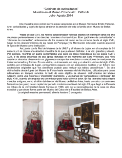 &ldquo;Gabinete de curiosidades&rdquo; Muestra en el Museo Provincial E