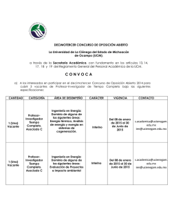 C O N V O C A - Universidad de La Ci&eacute;nega del Estado de
