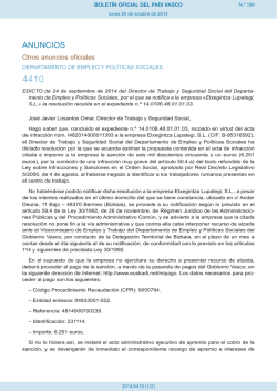 ANUNCIOS - Lehendakaritza - Euskadi.net