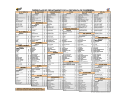 DISTANCIAS POR DEPARTAMENTO DE LA - Sitios USAC