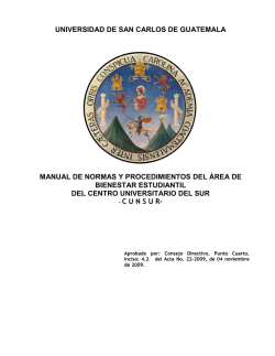 Manual de Organizaci&oacute;n Cunsur - Sitios USAC