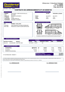 contrato de arrendamiento n&ordm; 20140000187 - Occidental Rent a Car