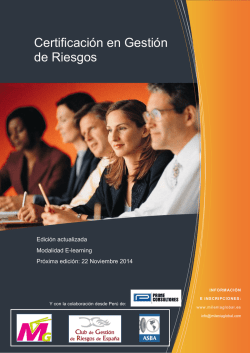 Certificaci&oacute;n en Gesti&oacute;n de Riesgos - Prime Consultores