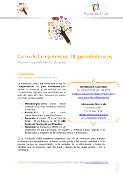 Curso de Competencias TIC para profesores - Fundaci&oacute;n UNED