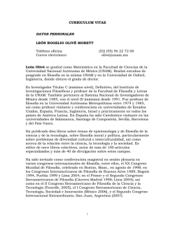 CURRICULUM VITAE DATOS PERSONALES LE&Oacute;N ROGELIO
