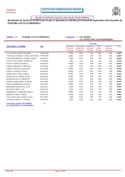 Relaci&oacute;n provisonal de aspirantes seleccionados. Listado - Imserso