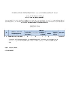 Resultados Finales. - Senace