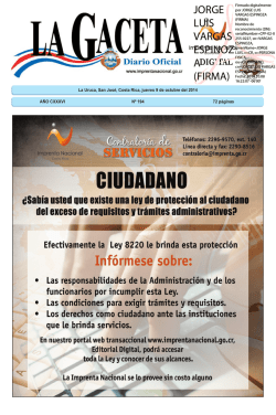 LA GACETA N&deg; 194 de la fecha 09 10 2014