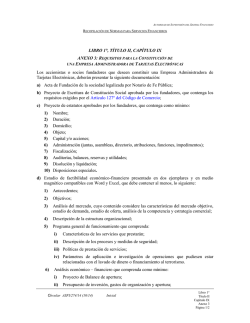 LIBRO 1&deg;, T&Iacute;TULO II, CAP&Iacute;TULO IX Los accionistas o socios - Asfi