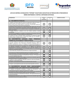 solicitudes asociativas para exportaciones - pro bolivia
