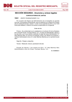 Anuncio 10641 del BORME n&uacute;m. 195 de 2014 - BOE.es