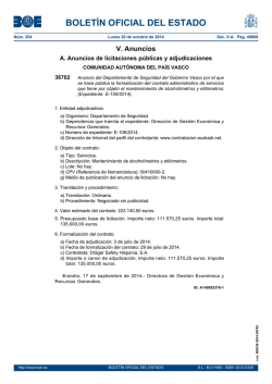 Anuncio 36702 del BOE n&uacute;m. 254 de 2014 - BOE.es