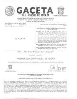 gaceta - Gobierno del Estado de M&eacute;xico