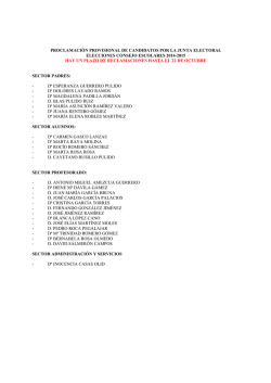 proclamaci&oacute;n provisional de candidatos por la junta electoral