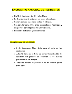 ENCUENTRO NACIONAL DE RESIDENTES - ULA