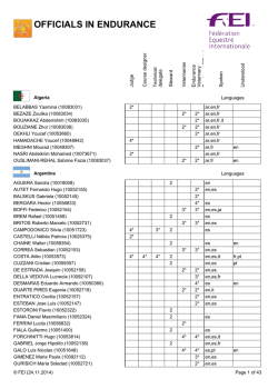 OFFICIALS IN ENDURANCE
