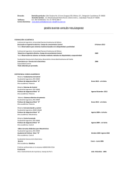 cv jdav2013 - P&aacute;ginas Personales UNAM